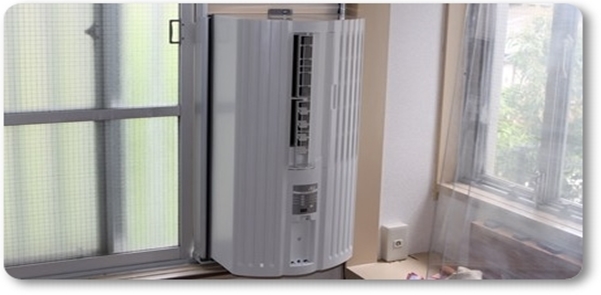 窓用エアコン取付